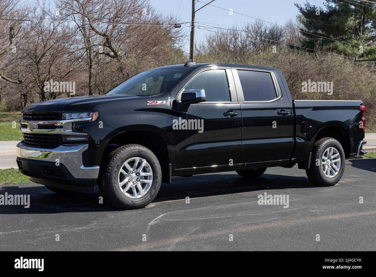 Logansport Circa April 2022 Chevrolet Silverado 1500 Z71 display at