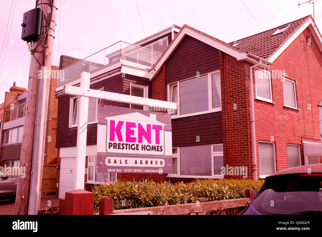 house property for sale in herne bay,east kent,uk april 2022 Stock