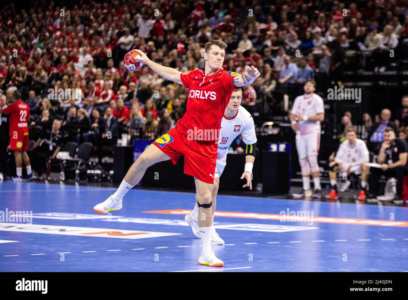 Copenhagen, Denmark. 14th Apr, 2022. Emil Jakobsen (7) of Denmark seen