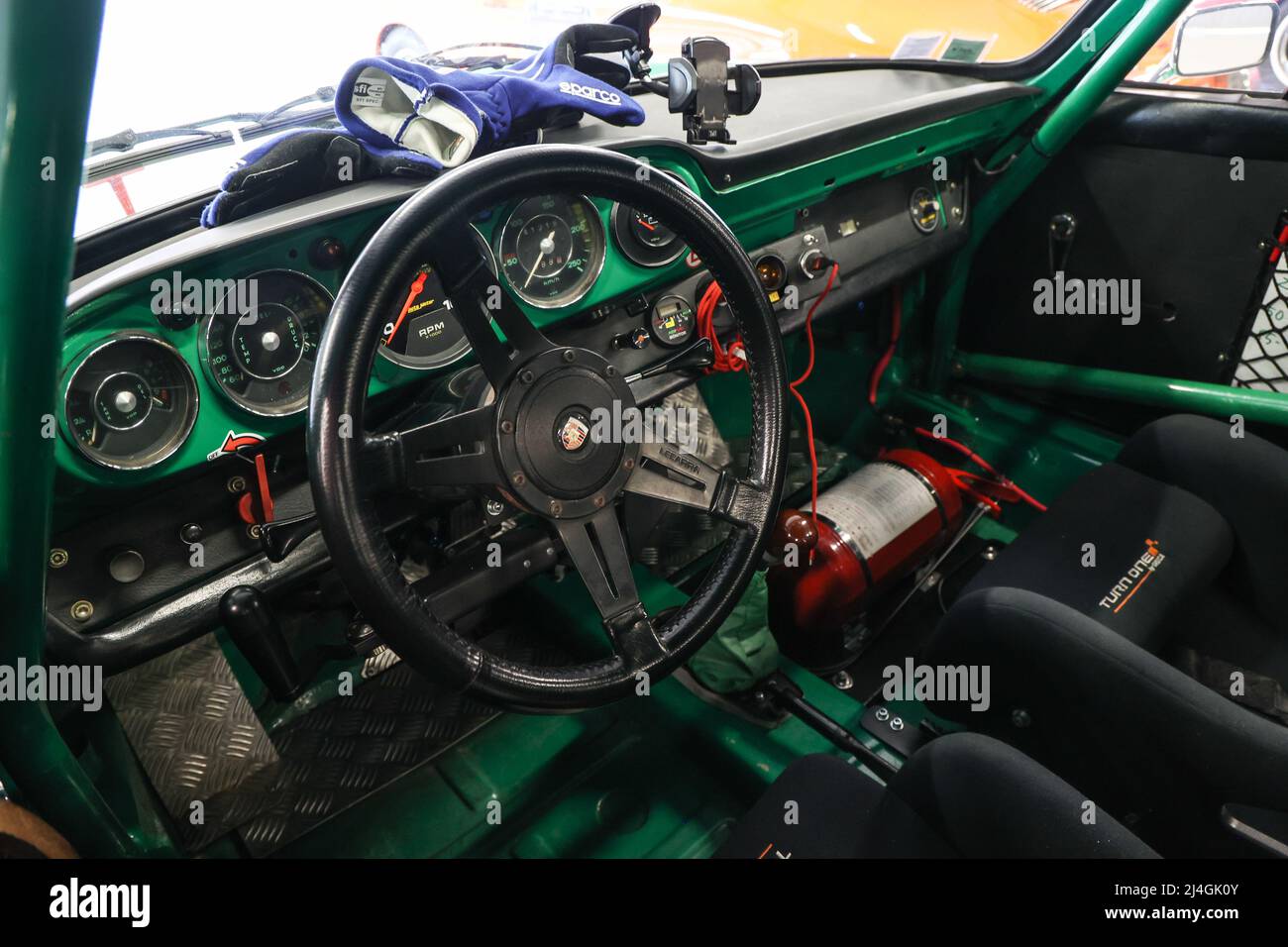 Race prepared stripped out interior of Porsche 911 Stock Photo - Alamy