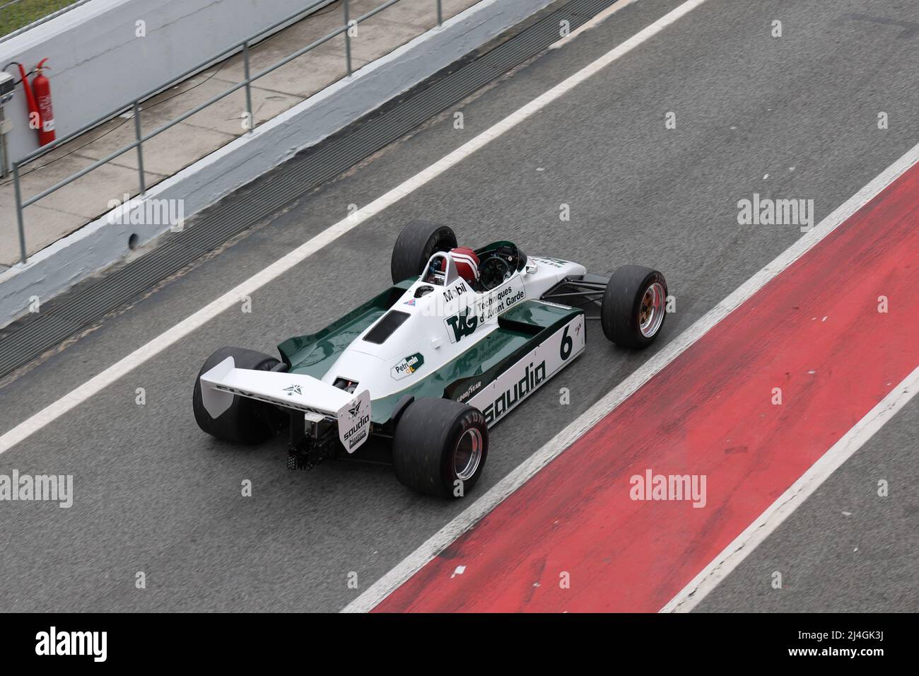 1982 Williams FW08 Formula 1 car taking part in Masters Racing Legends race at Circuit de Barcelona, Catalonia, Spain on 3/4/2022 Stock Photo