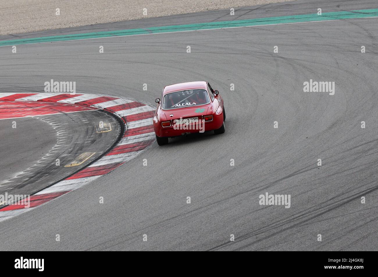 Alfa Romeo GTA competing in 80s Race at Espiritu de Montjuic, Barcelona, Spain 2/3/2022 Stock Photo