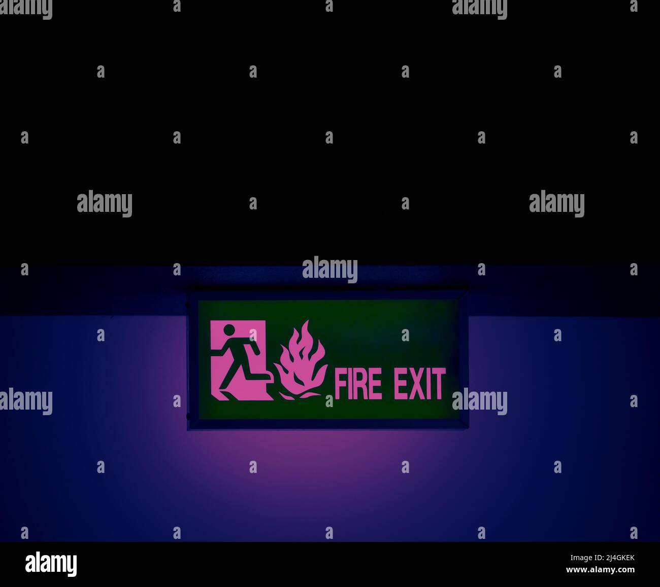 Fire exit door. Fire exit emergency door red color metal material with