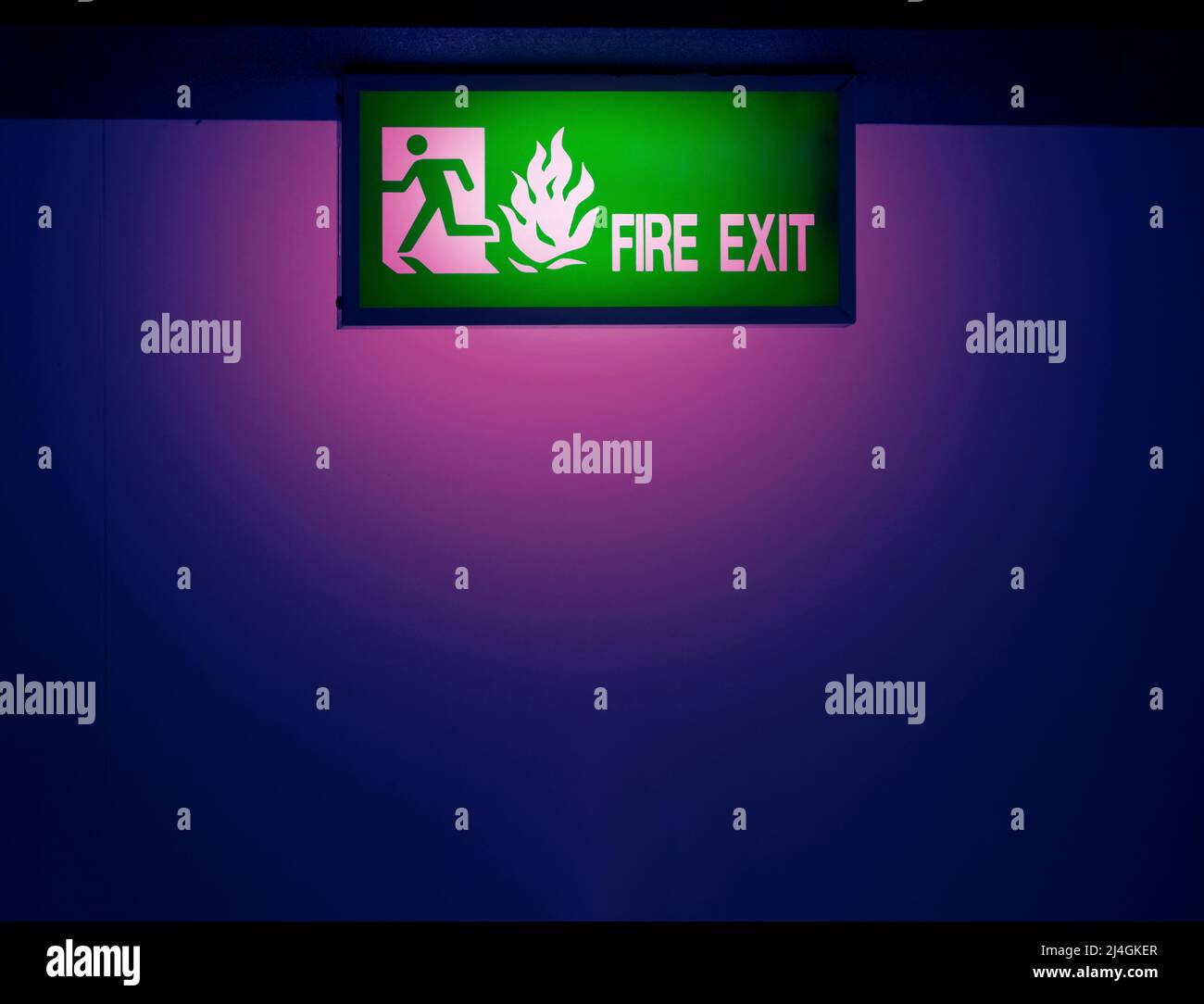 Fire exit door. Fire exit emergency door red color metal material with