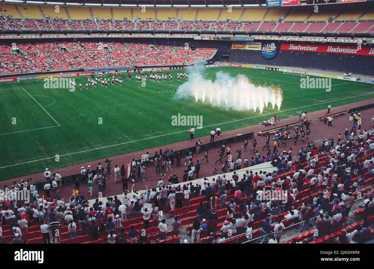 Celebrating the first MLS match at RFK