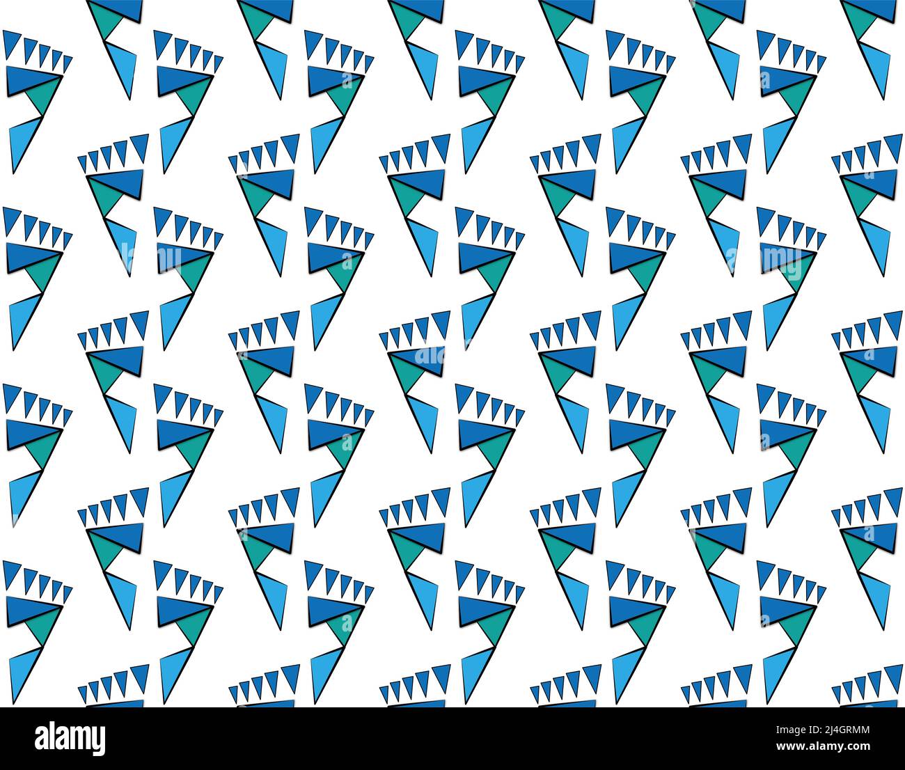 background or texture abstract illustrated footprints with triangles Stock Photo