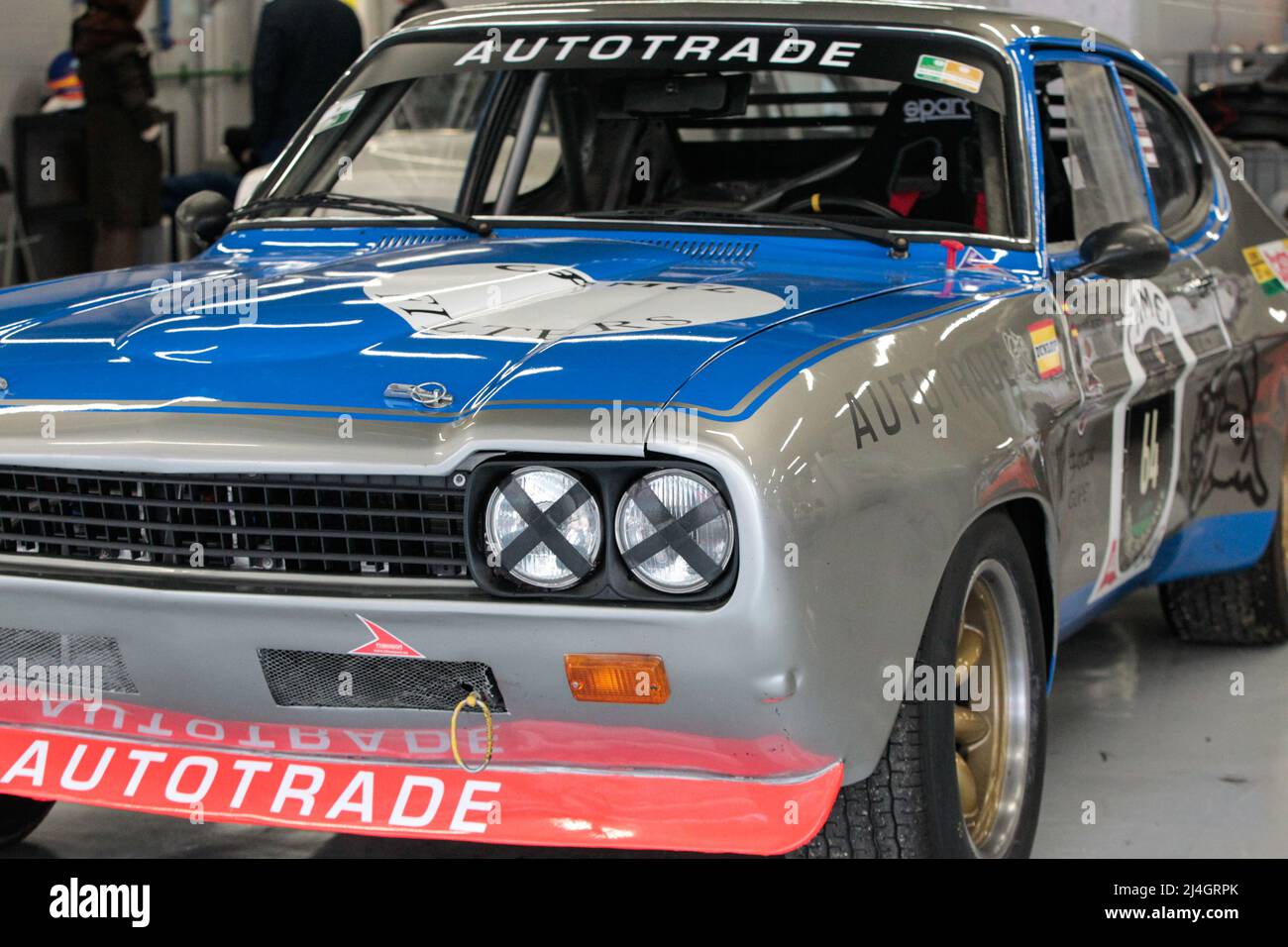 1971 Ford Capri 2600 RS Group 2 touring car prepared for Masters Historic Racing at Circuit of Catalonia, Barcelona, Spain 2022 Stock Photo