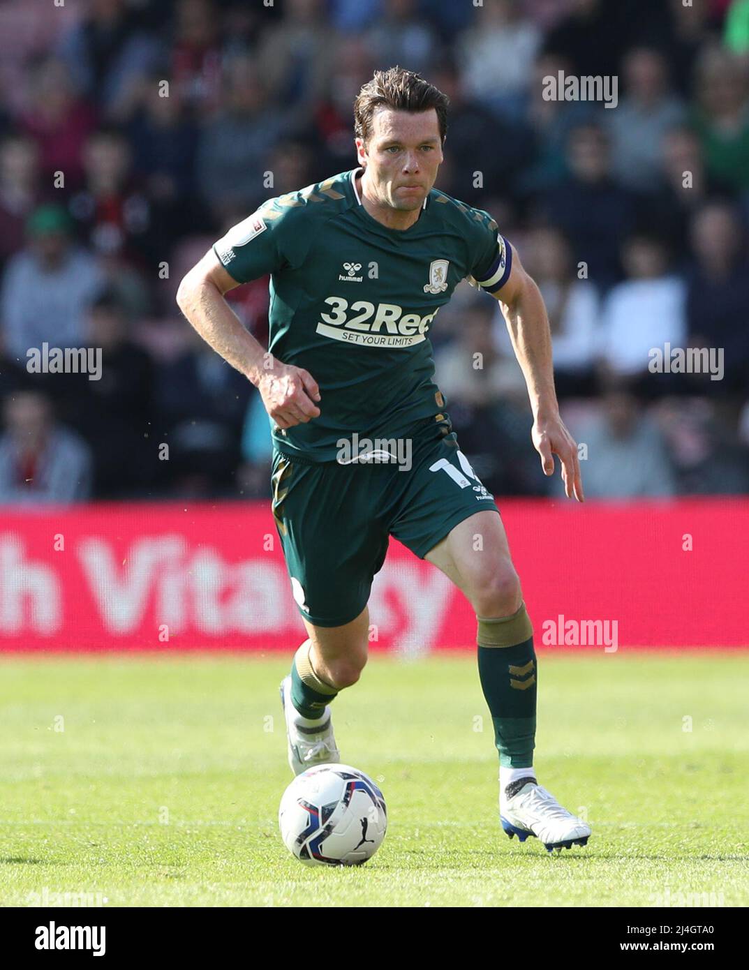 Middlesbrough's Jonny Howson during the Sky Bet Championship match at the Vitality Stadium, Bournemouth. Picture date: Friday April 15, 2022. Stock Photo