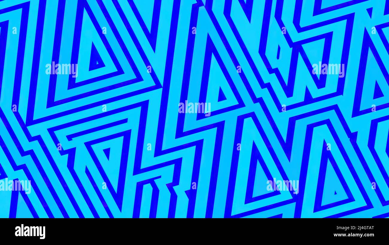 Moving pattern in style of maze. Design. Rotating and changing ornament ...