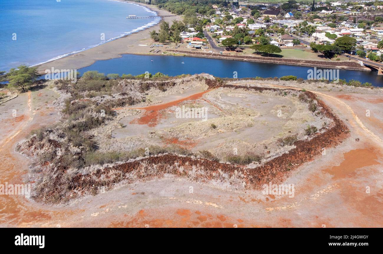 Russian Fort Elizabeth State Historical Park / Pāʻulaʻula, Kauai, Hawaii Stock Photo