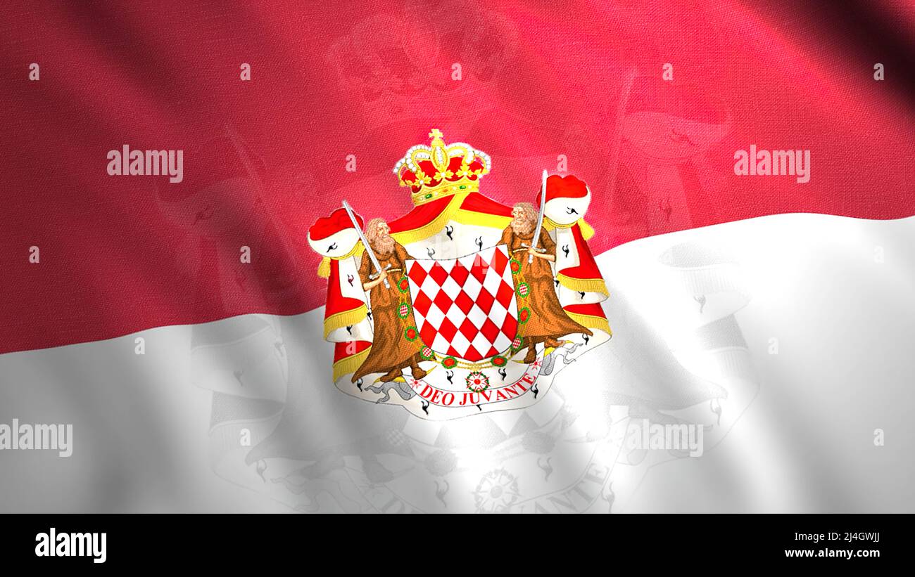 3D Football Association flag. Motion. Beautiful flag with football 