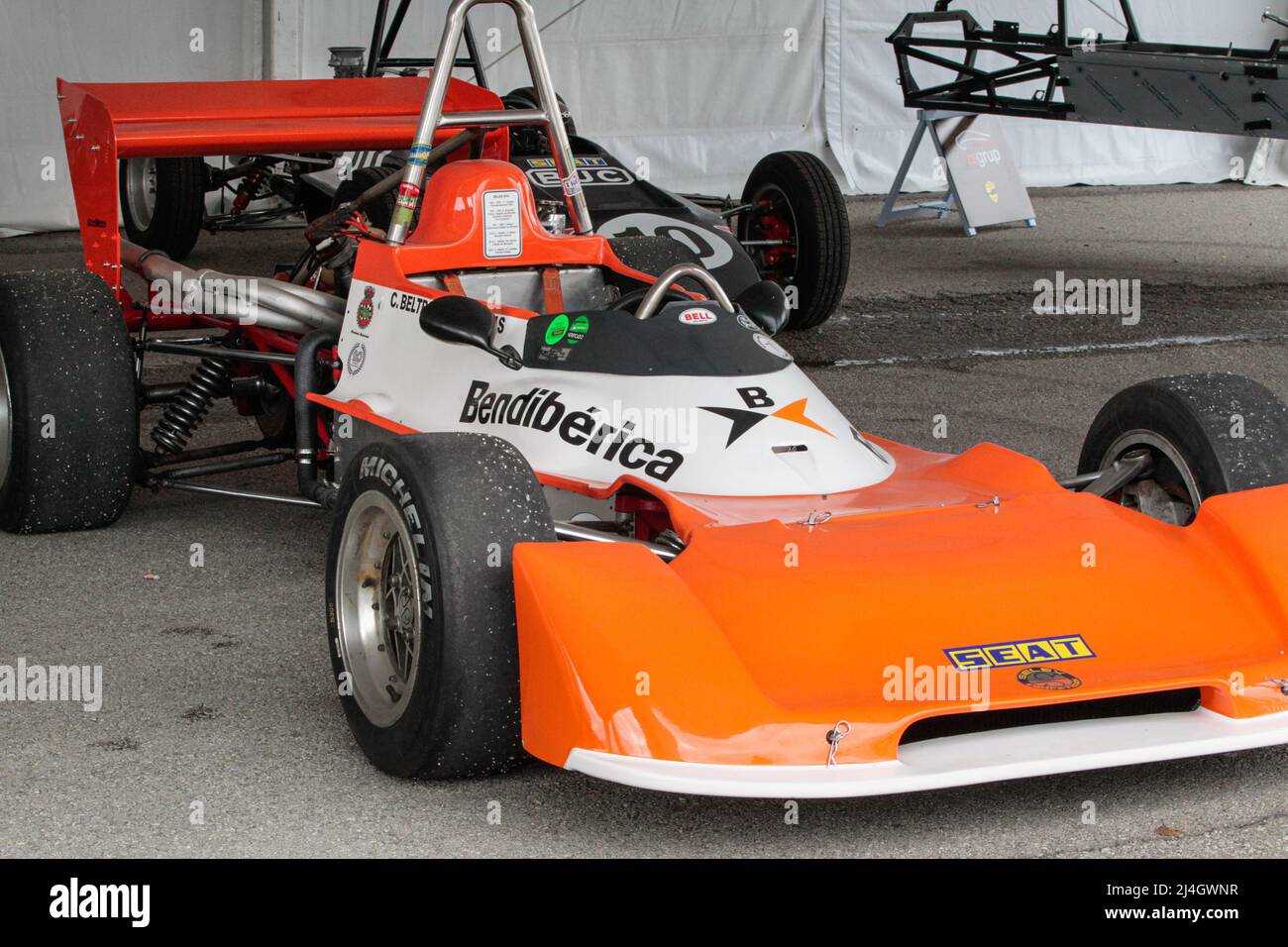 1974 Selex ST4 racing car driven by Carlos Beltran that competed in the Formula Seat 1800 championship in Spain in the 1970s Stock Photo