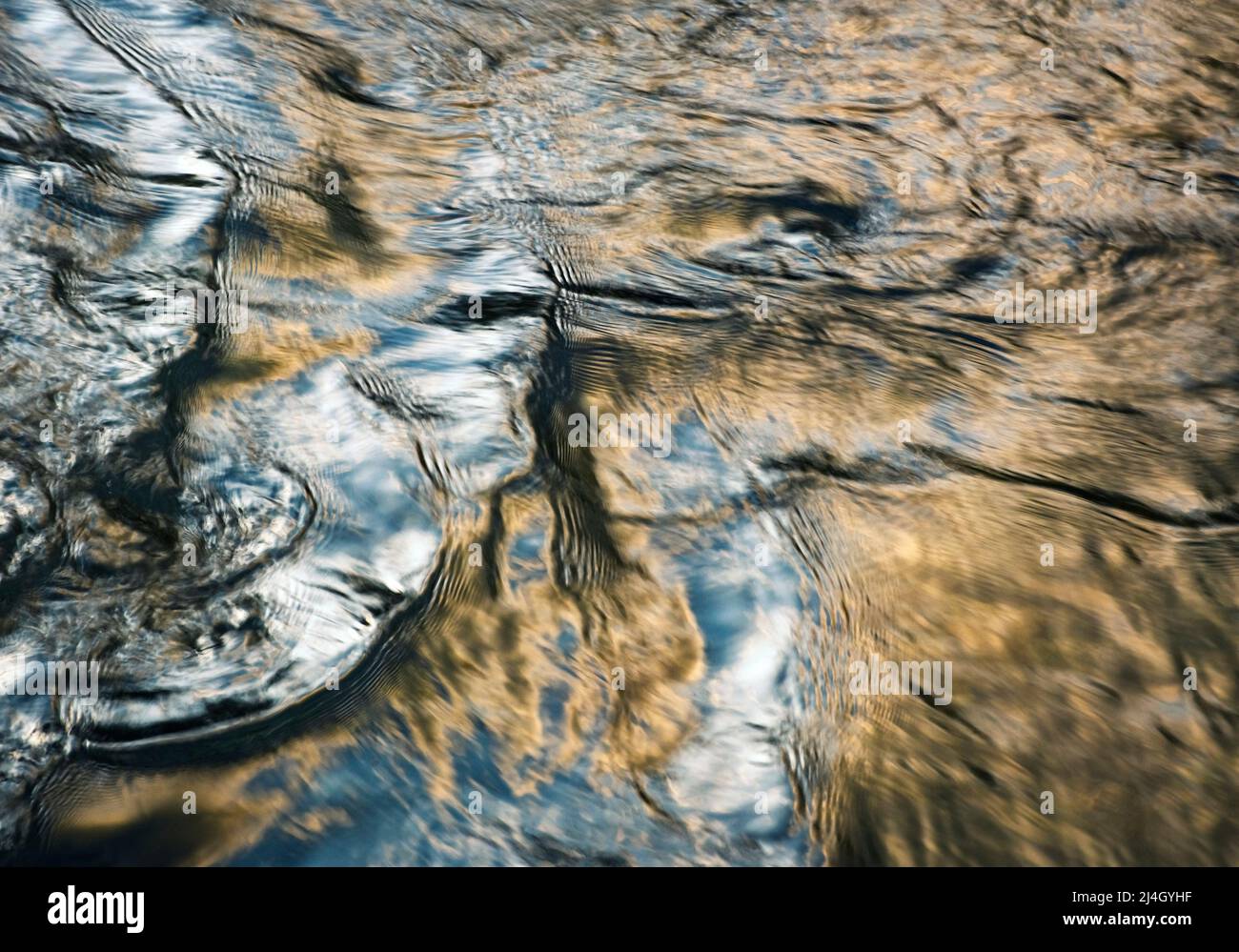 abstract background Sky reflection in rippling water surface Stock ...