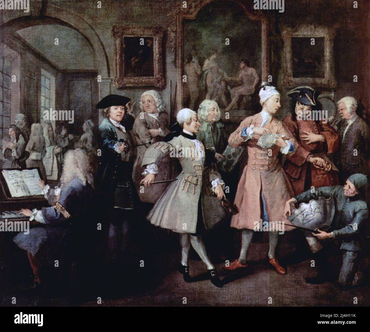 The Levée, Painting by William Hogarth Stock Photo