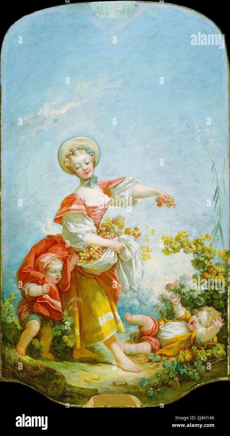 The Grape Gatherer, 1754–1755, Painting by Jean-Honoré Fragonard Stock Photo