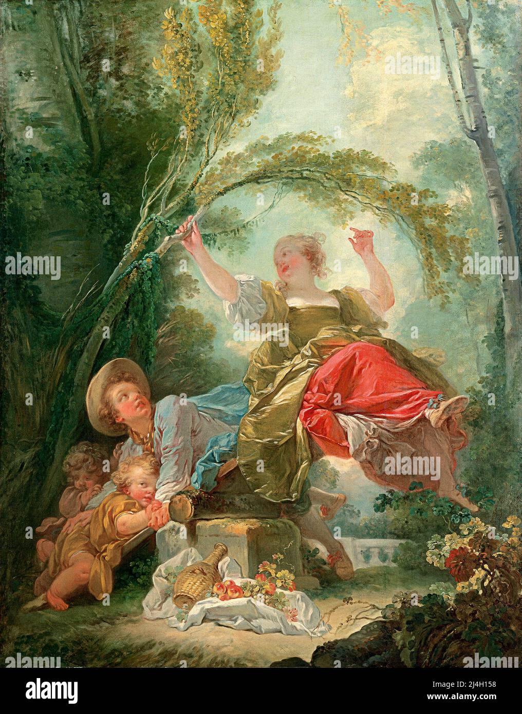 The See-Saw, 1750–1755, Painting by Jean-Honoré Fragonard Stock Photo