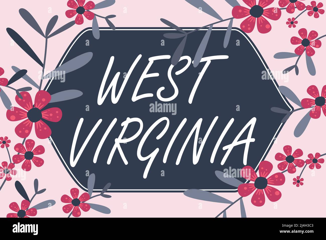 Conceptual caption West Virginia. Business idea United States of