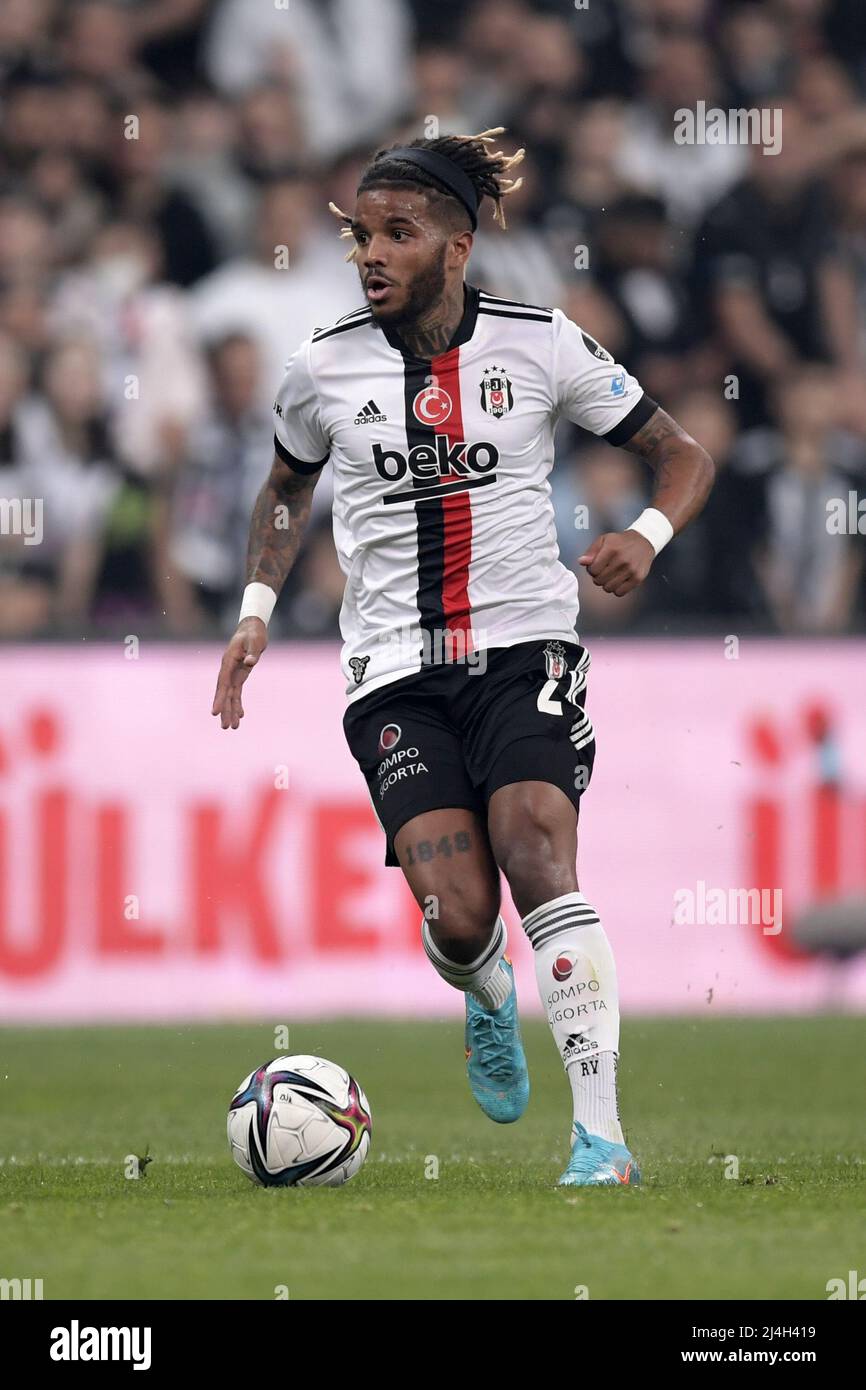 ISTANBUL - Valentin Rosier of Besiktas JK during the Turkish Superliga  match between Besiktas AS and Aytemiz Alanyaspor at the Vodafone Park on  April 9, 2022 in Istanbul, Turkey. ANP | Dutch