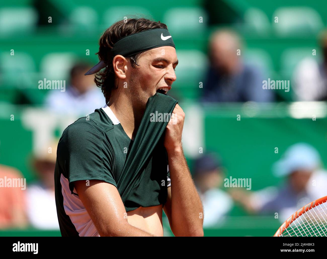 Taylor Fritz of USA during day 6 of the Rolex Monte-Carlo Masters 2022, an  ATP Masters 1000 tennis tournament on April 15, 2022, held at the Monte- Carlo Country Club in Roquebrune-Cap-Martin, France -