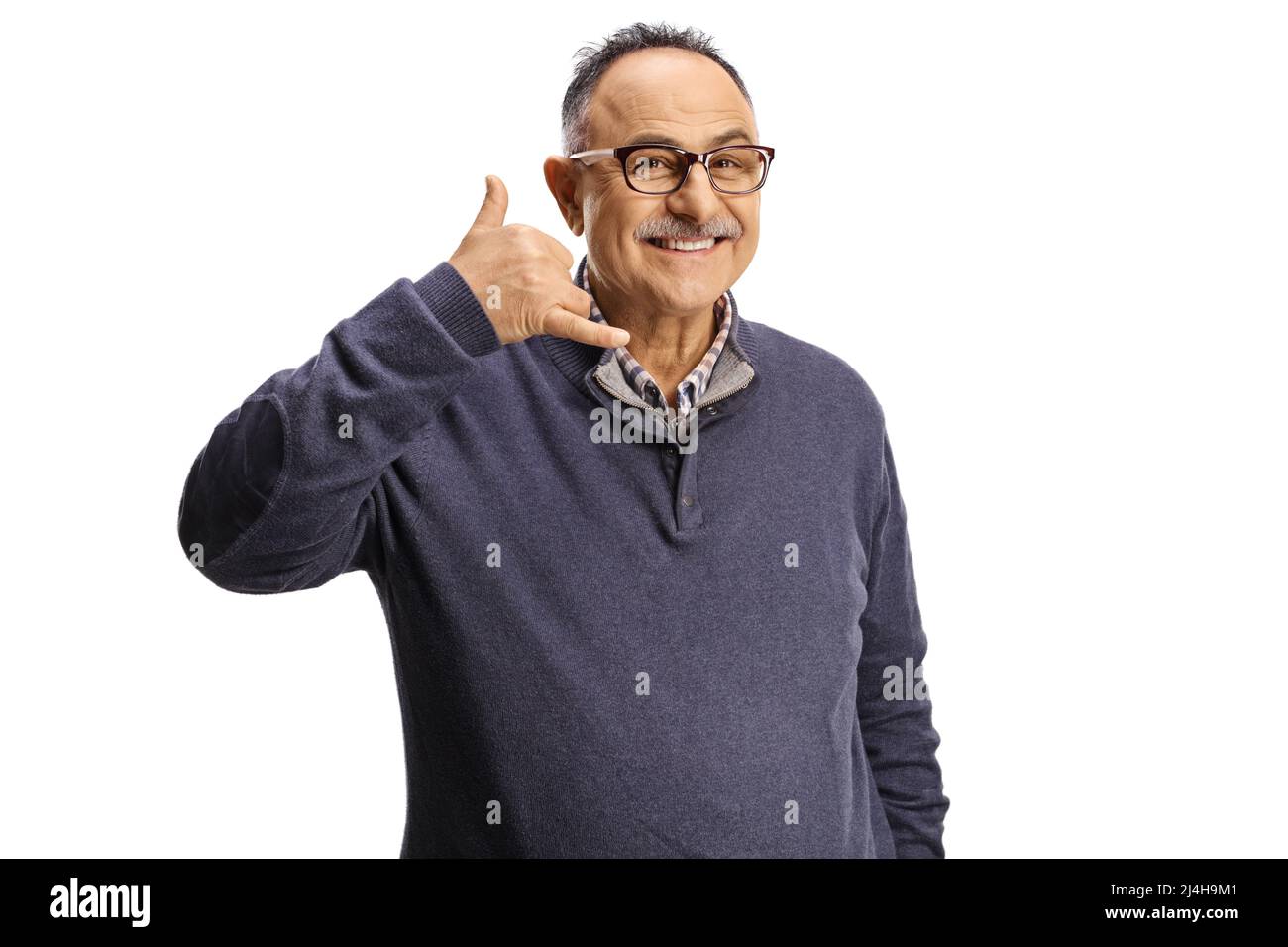 Elderly man making phone call hi-res stock photography and images - Alamy