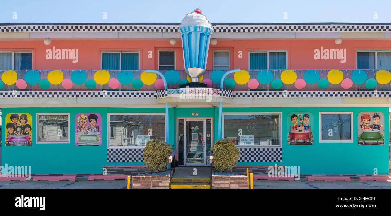 Wildwood, New Jersey neon sign Stock Photo Alamy