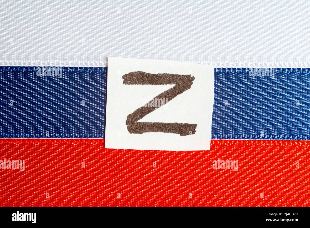 Russia flag with letter z, Stock vector
