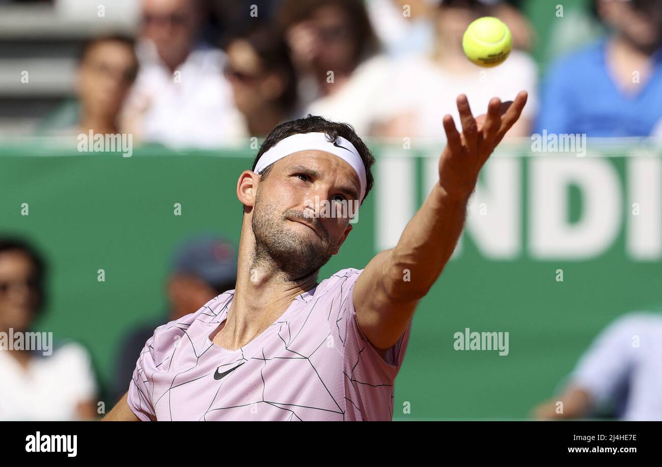 Grigor Dimitrov of Bulgaria during day 6 of the Rolex MonteCarlo