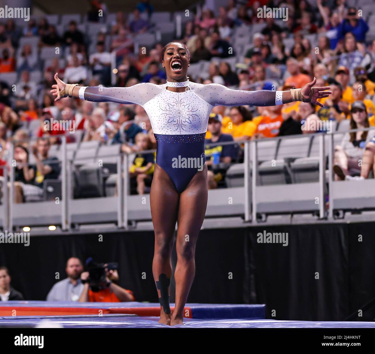 Fort Worth, TX, USA. 14th Apr, 2022. Auburn's Derrian Gobourne