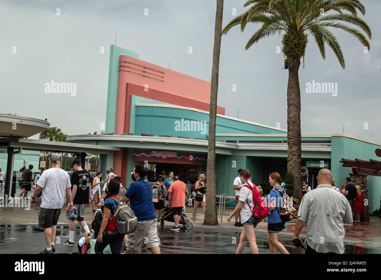 Hollywood Studios Disney theme park, Orlando, Florida, USA, March 23rd, 2022, visitors wander around the theme park. Stock Photo