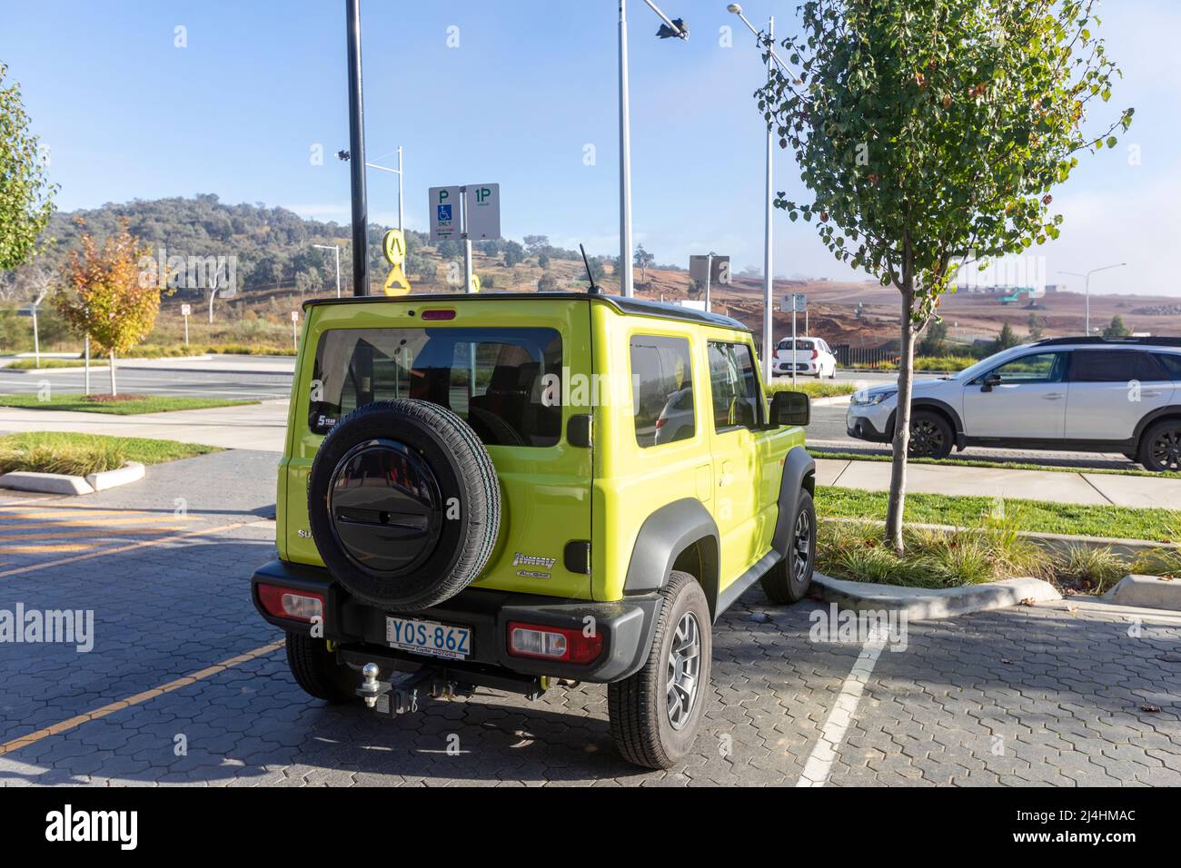 Suzuki Jimny vehicle parked in Canberra,ACT,Australia Stock Photo