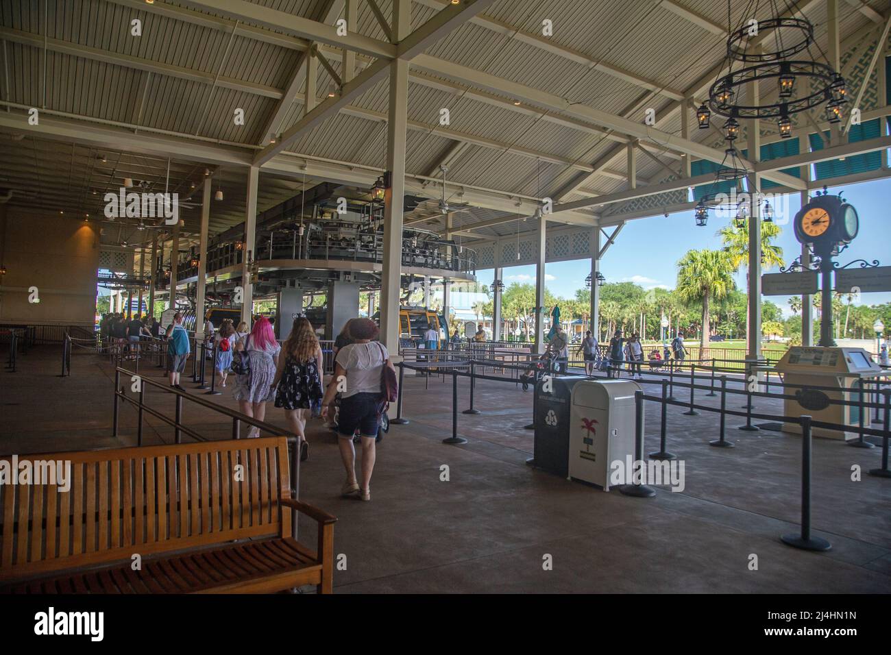 Epcot Theme Park, Orlando, Florida, April 3rd 2022, People using the