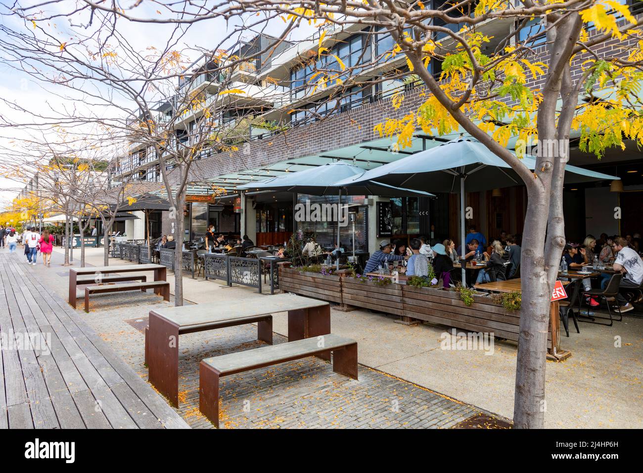 Kingston Foreshore in Canberra, mixed use development includes cafes