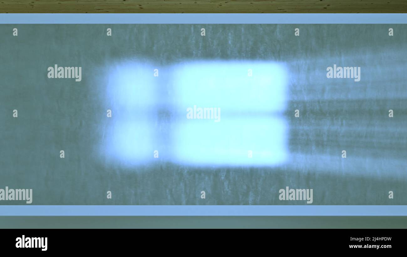 Light from the window in the asbestos extraction. Animation. A ...