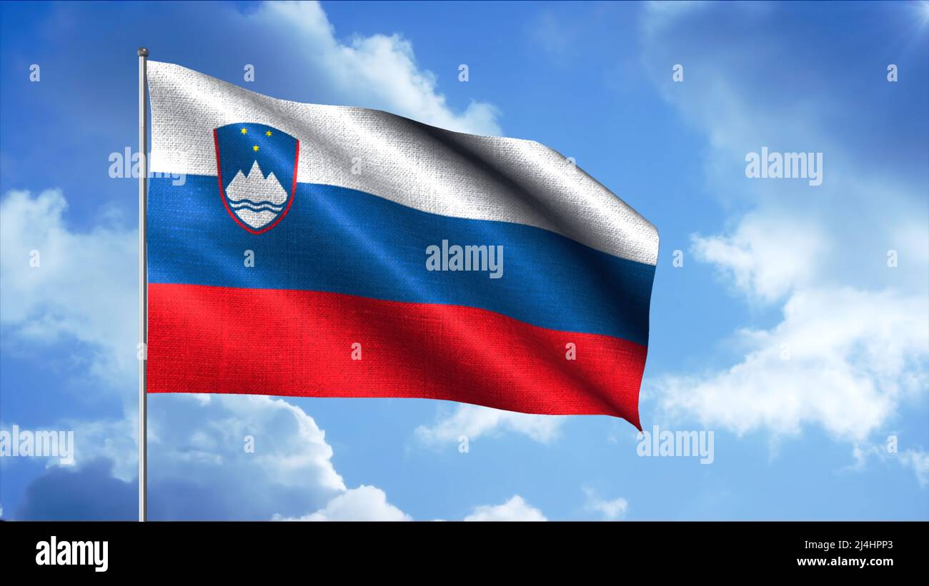 Beautiful flags of countries are fluttering in wind. Motion. Flag on ...