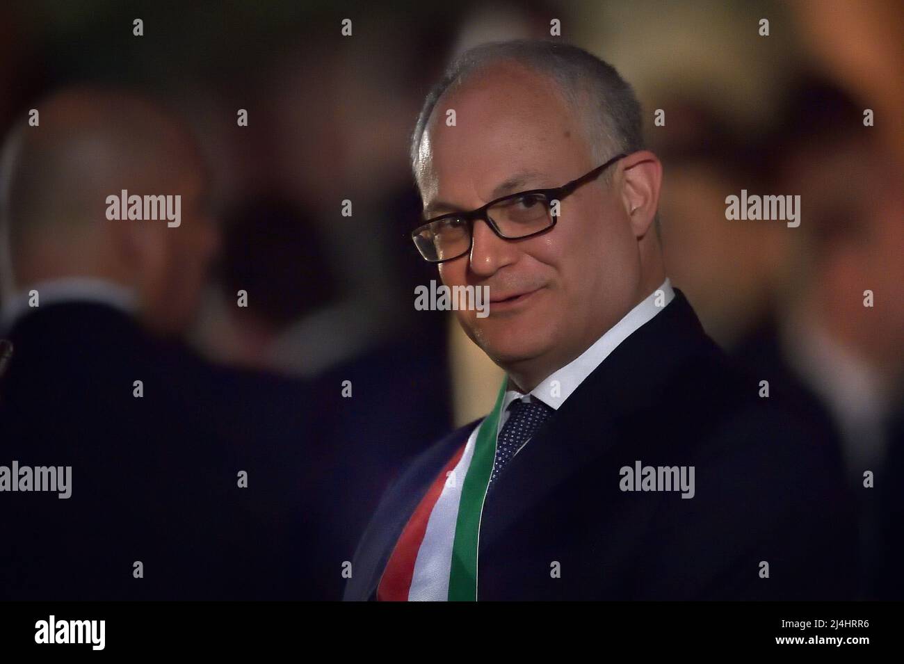 Rome. 15th Apr, 2022. The Mayor Of Rome Roberto Gualtieri;Pope Francis ...