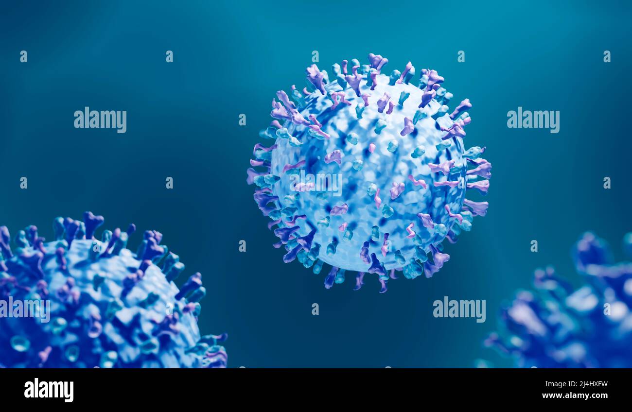 Respiratory syncytial viruses (RSV), illustration Stock Photo