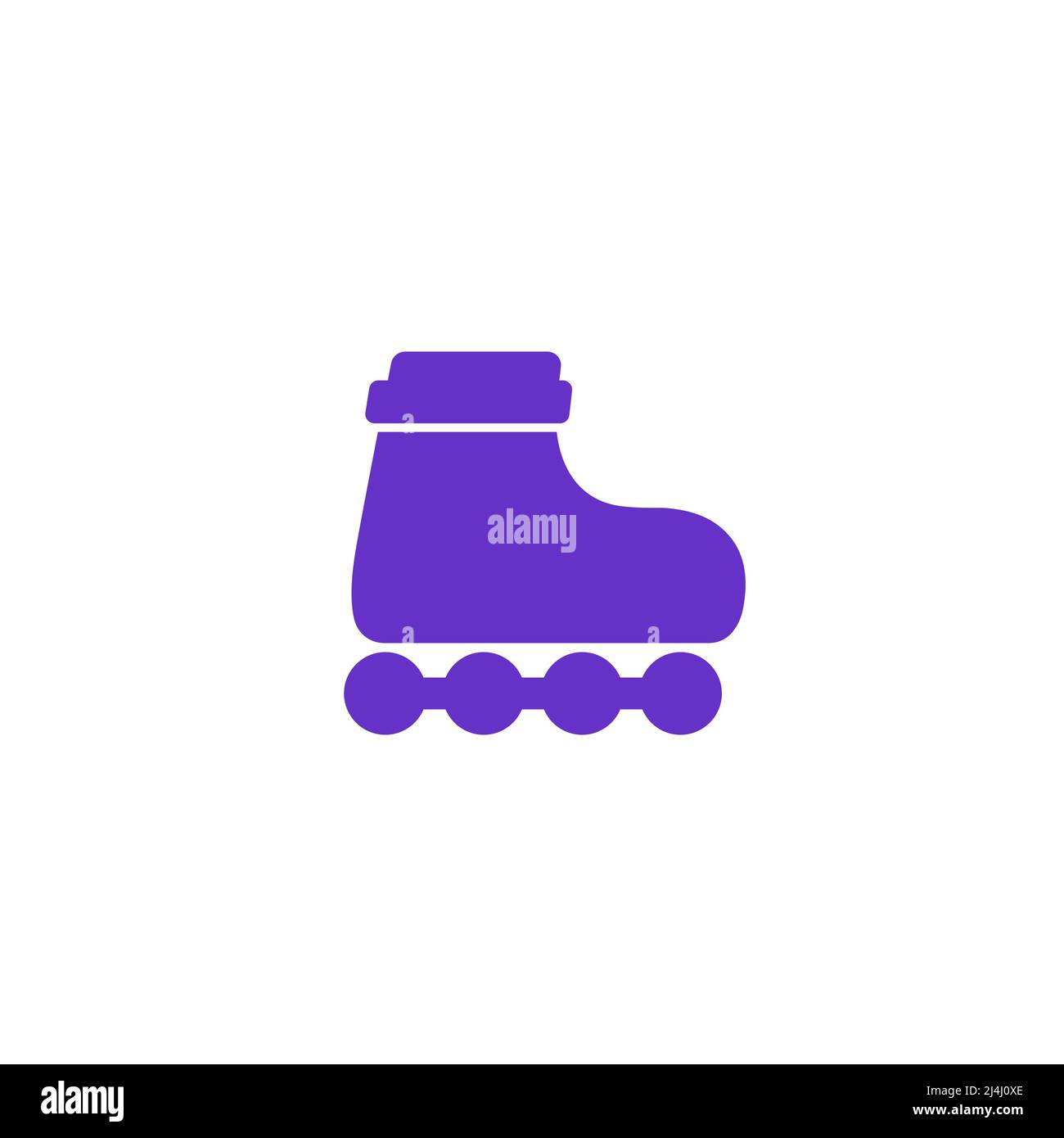 Roller skates icon on white Stock Vector