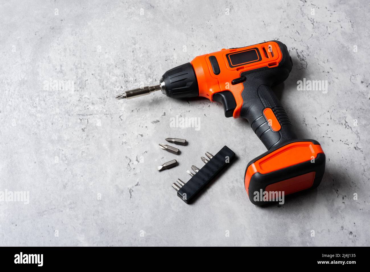 Black + Decker Black & Orange Cordless Powered Screwdriver