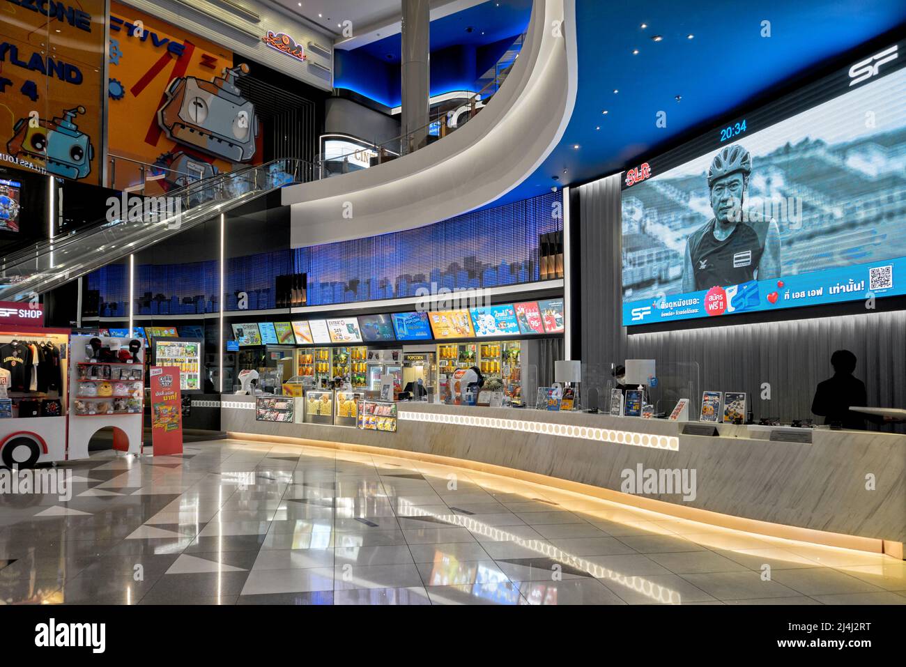 Cinema foyer SFX cinema interior Terminal 21 Pattaya Thailand Stock Photo