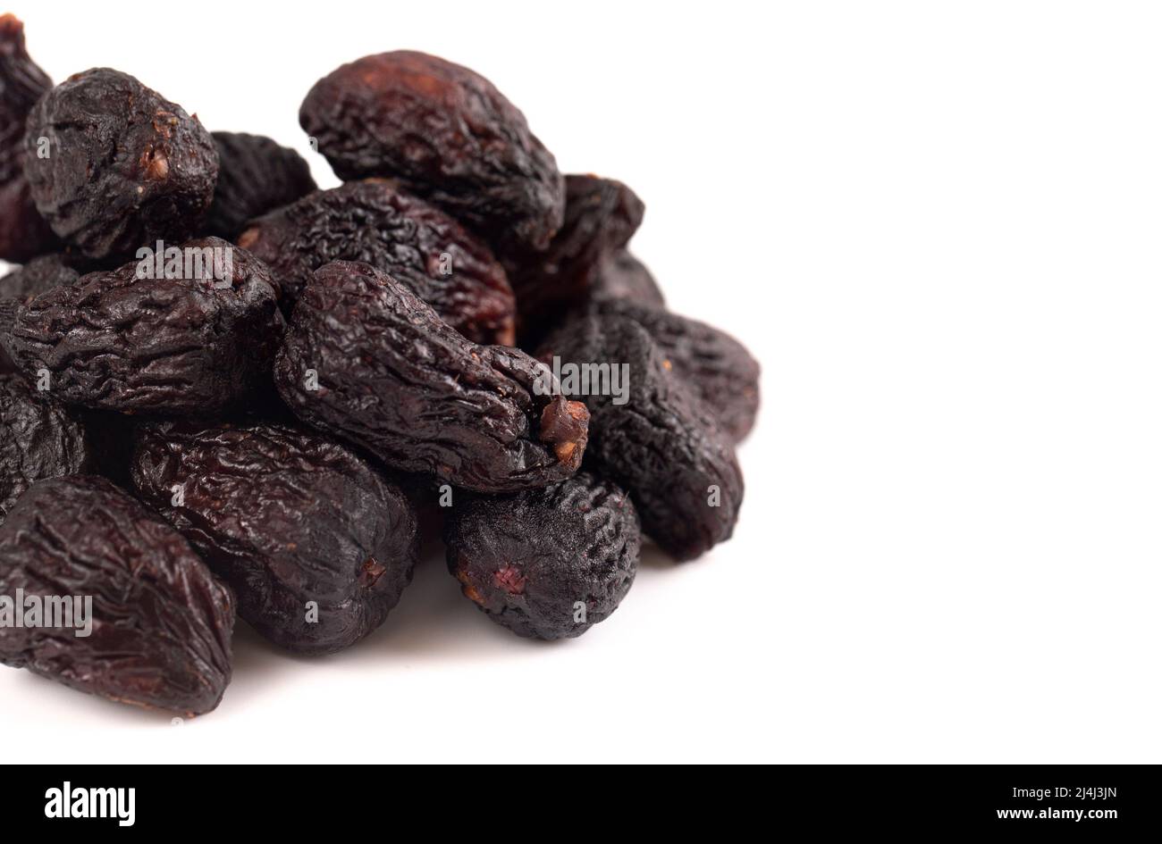 Dried Mission Figs on a White Background Stock Photo