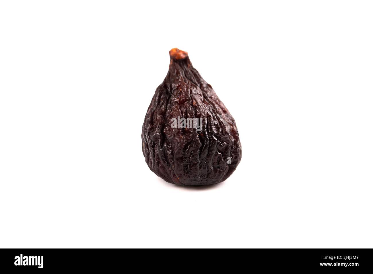 Dried Mission Figs on a White Background Stock Photo