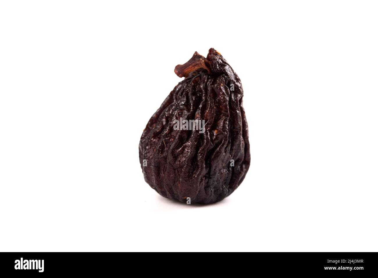 Dried Mission Figs on a White Background Stock Photo