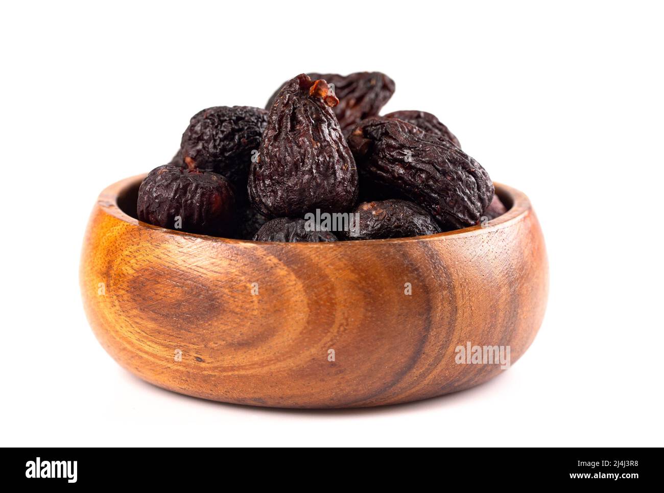 Dried Mission Figs on a White Background Stock Photo