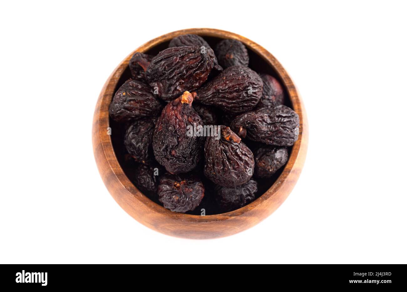 Dried Mission Figs on a White Background Stock Photo