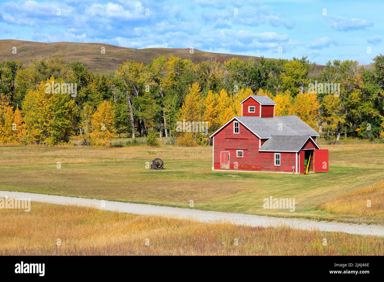 The Bar U Ranch National Historic Site, located near Longview, Alberta, is a preserved ranch that for 70 years was one of the leading ranching operati Stock Photo