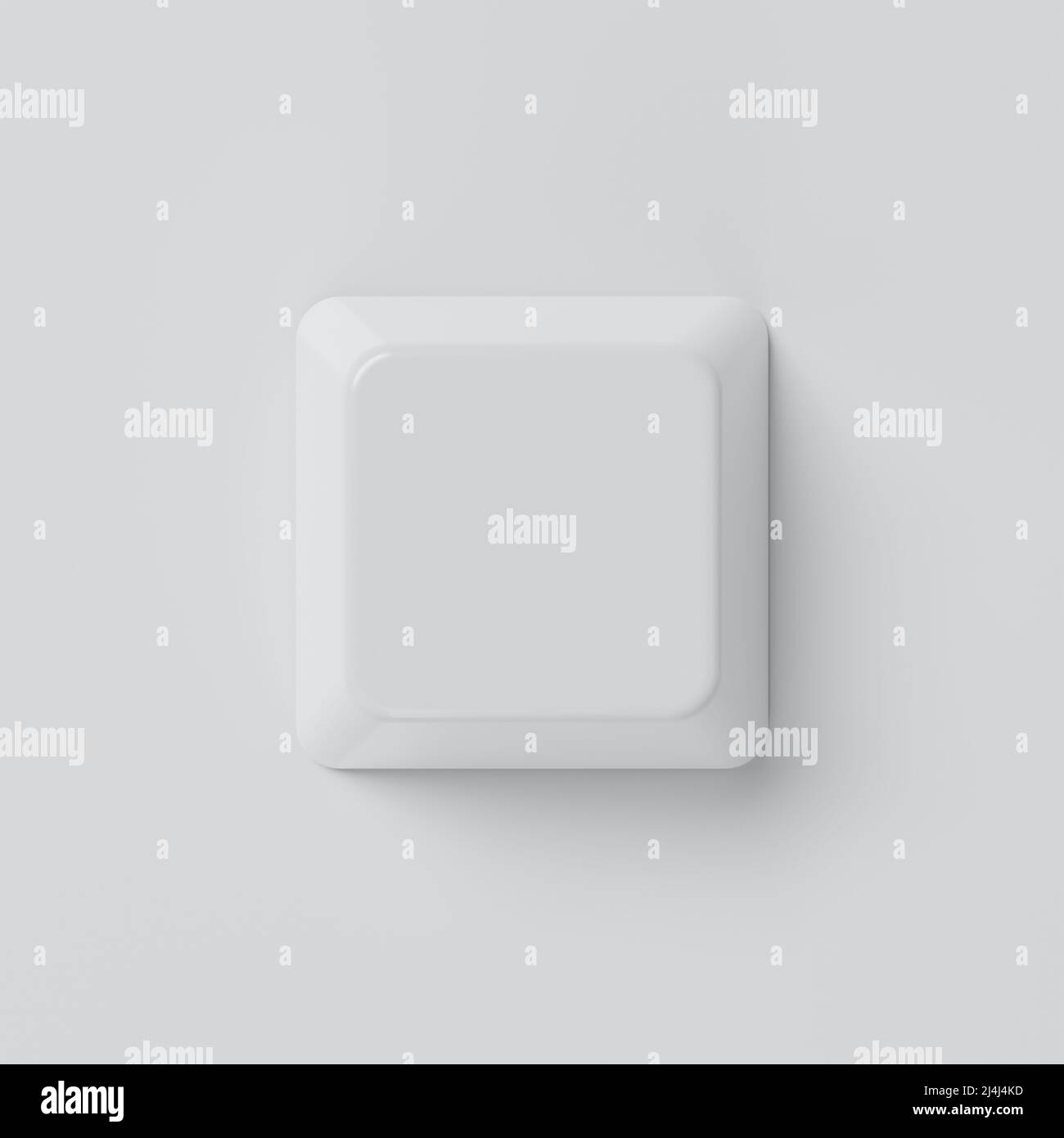 White empty keyboard button on background. Computer and object concept ...