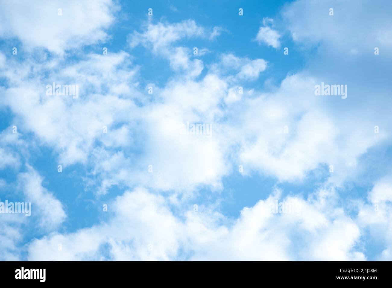 White heap clouds in the blue sky Stock Photo
