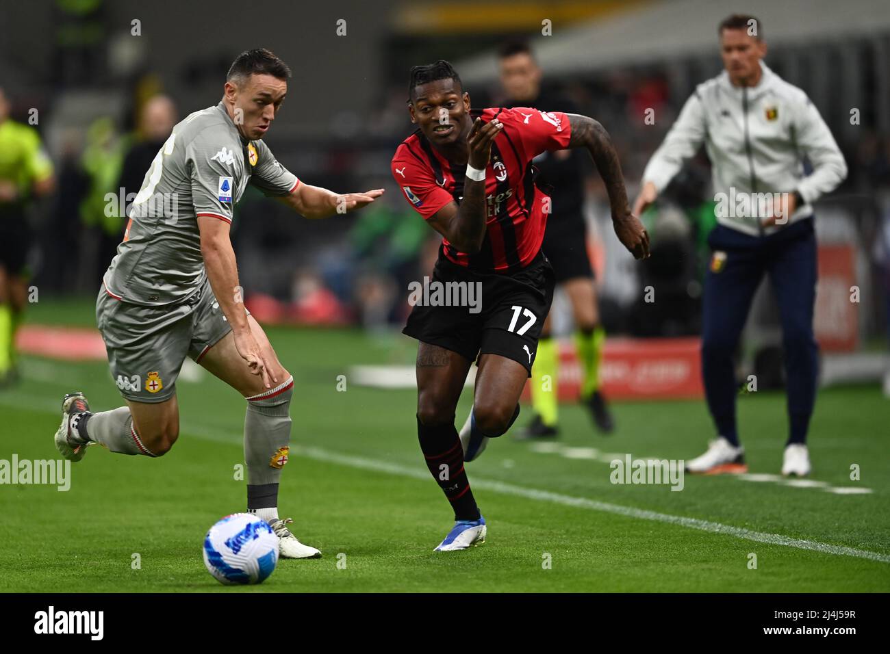 Genoa, Italy. 30 April 2022. Leo Ostigard of Genoa CFC in action during the  Serie A football match between UC Sampdoria and Genoa CFC. Credit: Nicolò  Campo/Alamy Live News Stock Photo - Alamy