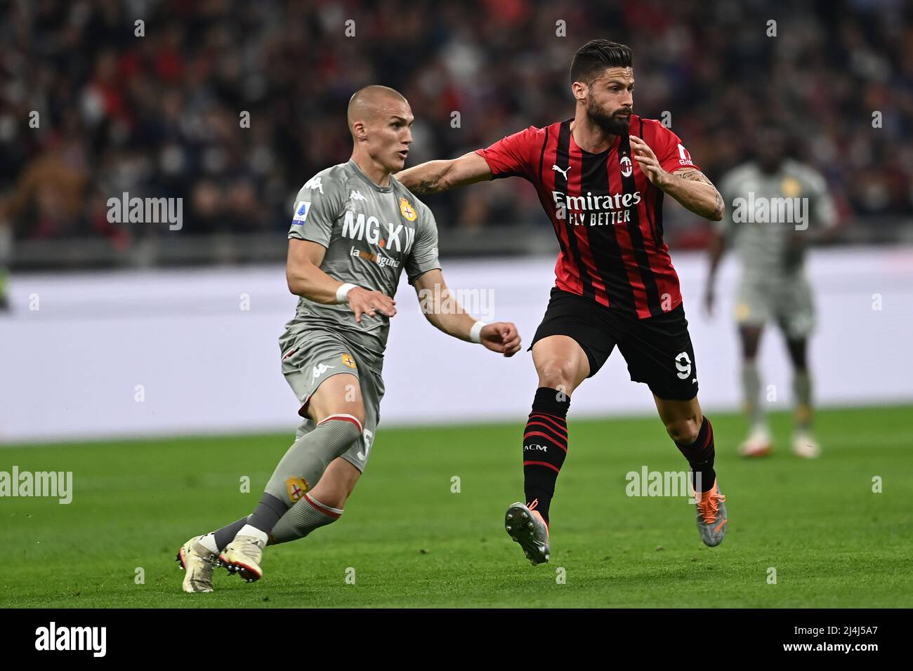 Genoa, Italy. 30 April 2022. Leo Ostigard of Genoa CFC in action during the  Serie A football match between UC Sampdoria and Genoa CFC. Credit: Nicolò  Campo/Alamy Live News Stock Photo - Alamy