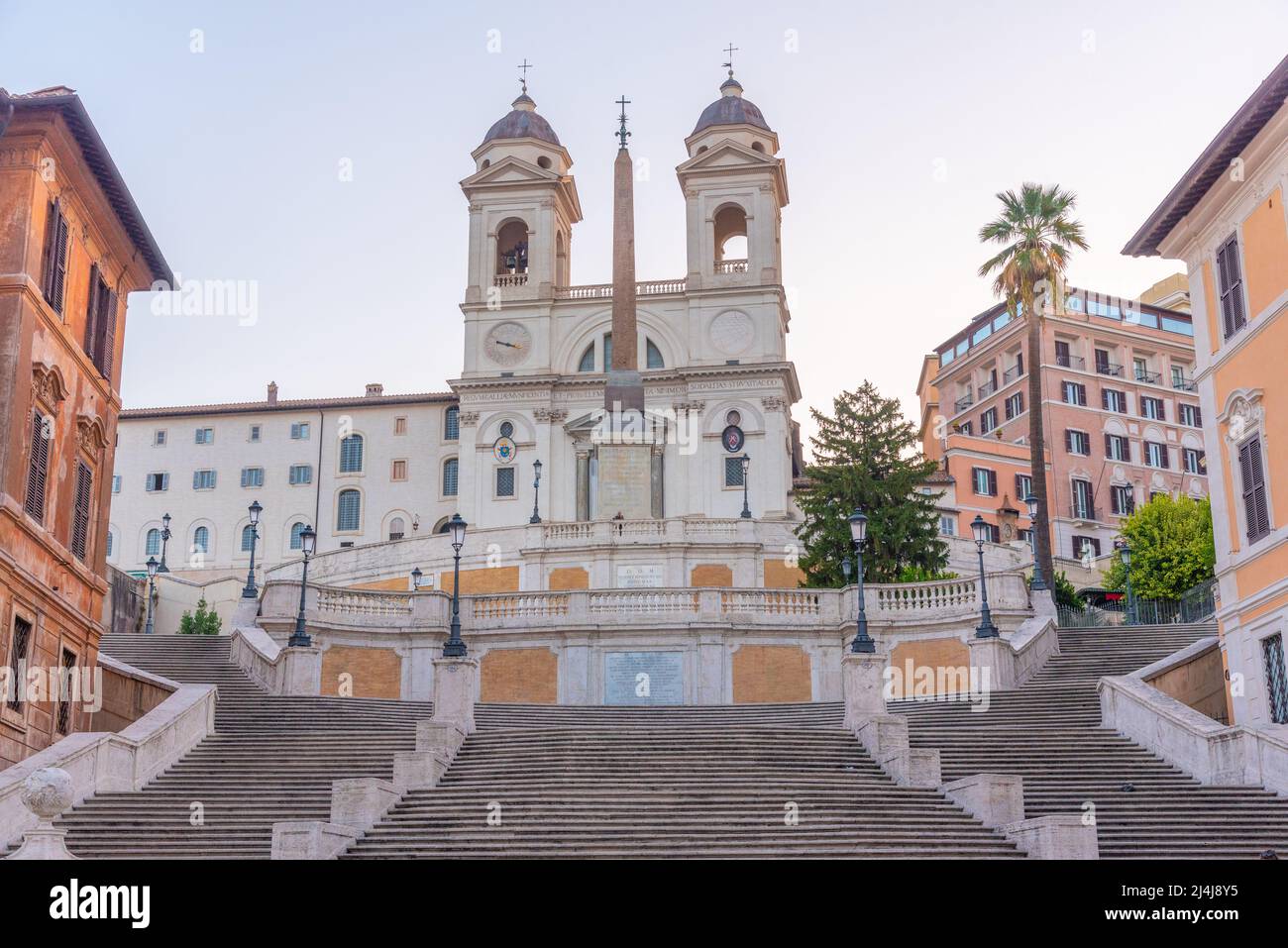 Trinita dei Monti church in Italian capital Rome Stock Photo - Alamy